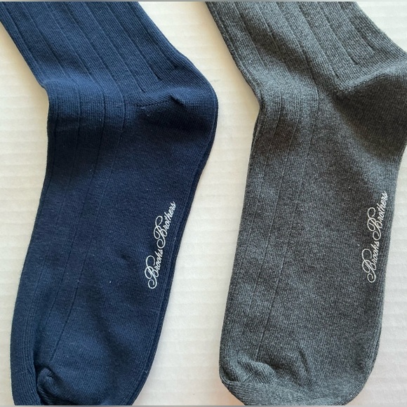 (2) Brooks Brothers Ribbed Crew Socks - Picture 3 of 9